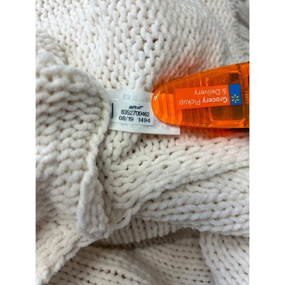 Aerie Womens Slouchy Oversized Boxy Cream Knit Turtleneck Comfy Sweater Size S - Picture 8 of 10